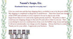 Desktop Screenshot of naomisoap.com