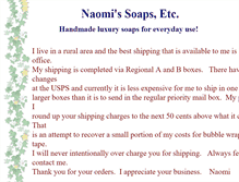 Tablet Screenshot of naomisoap.com